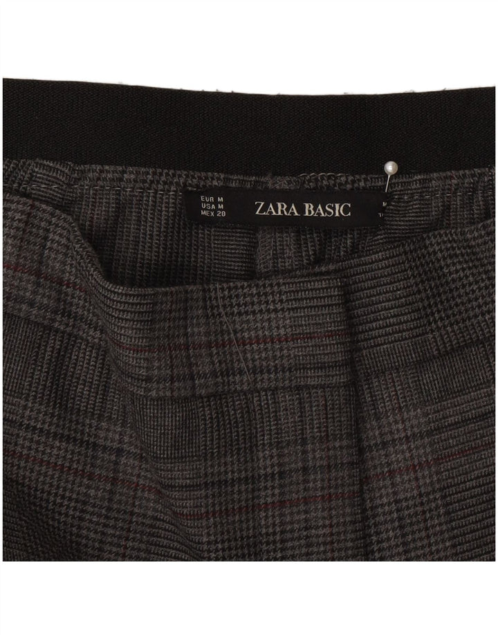 Spodnie damskie Zara Slim Fit Chino, średnie W28 L27, szare w pepitkę