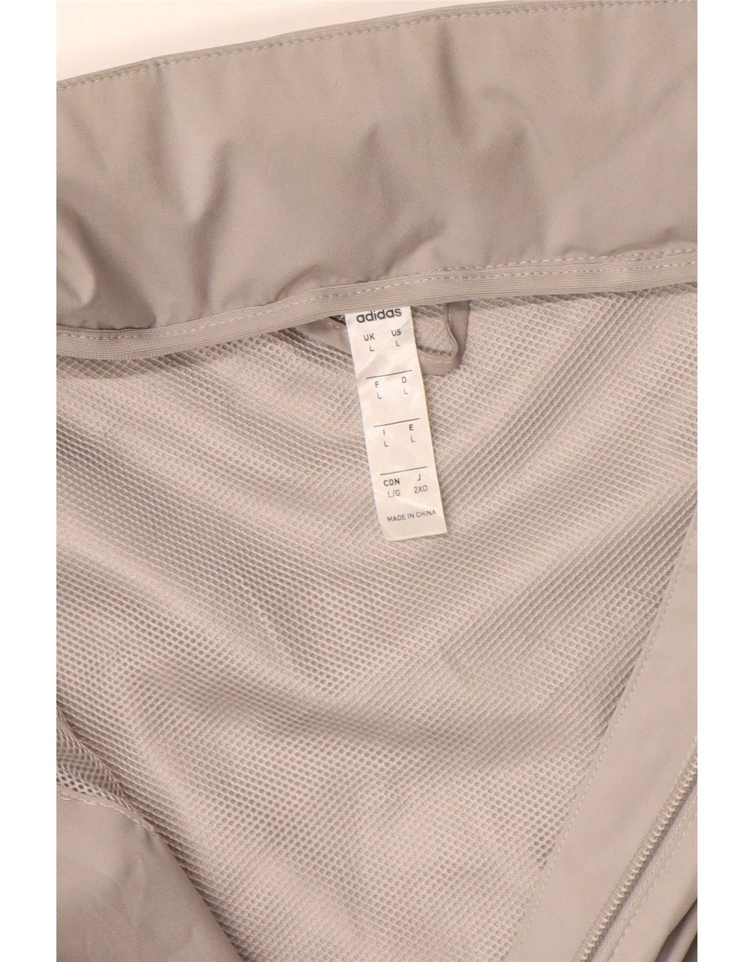 Męska kurtka przeciwdeszczowa Adidas UK 40, duża, szary poliester