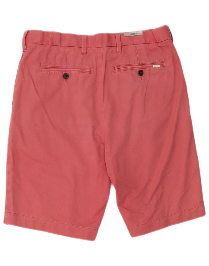 Marks & Spencer Męskie spodenki Chino W32 Średnioczerwony, bawełniany