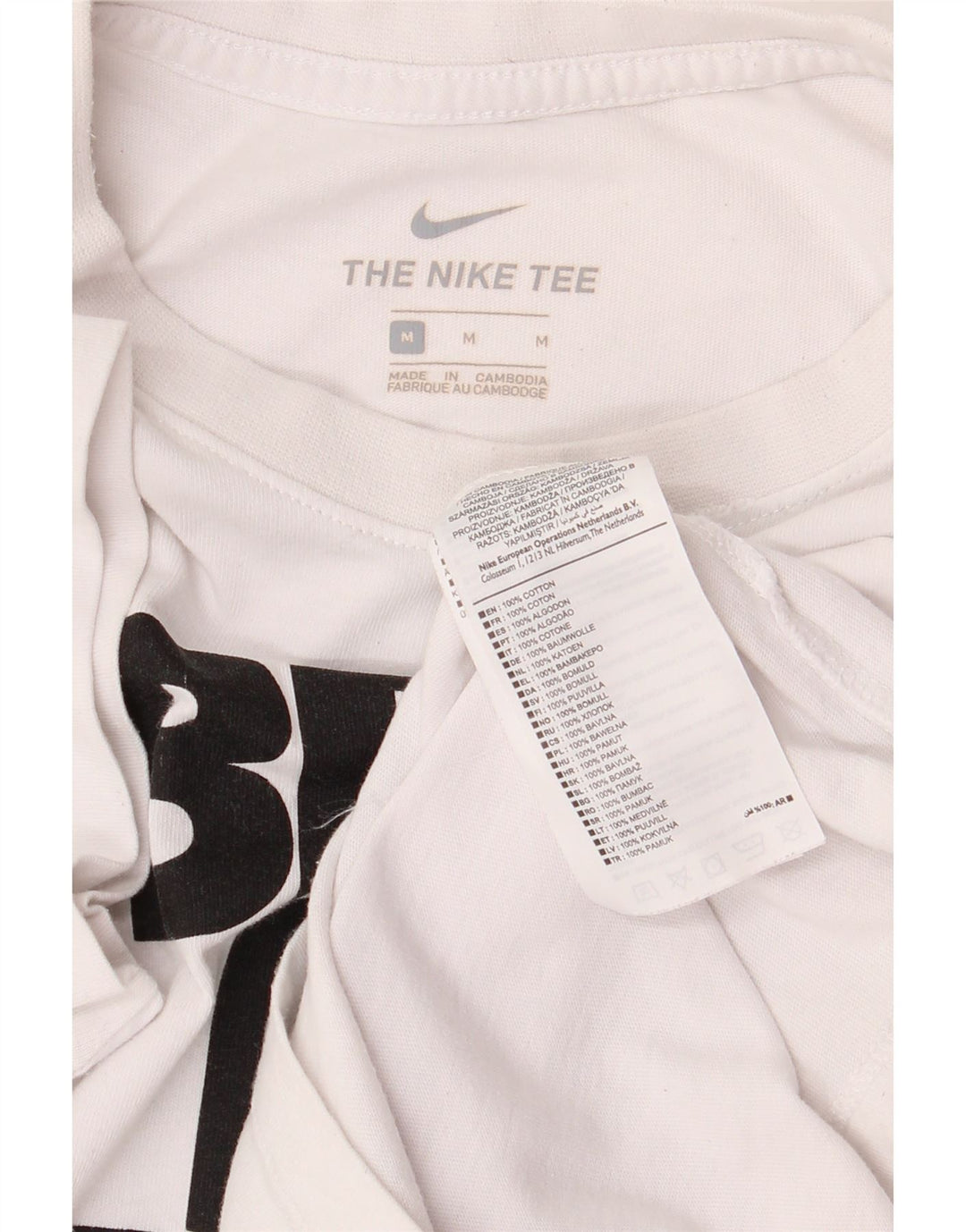Męska koszulka z grafiką Nike, średnia, biała bawełna
