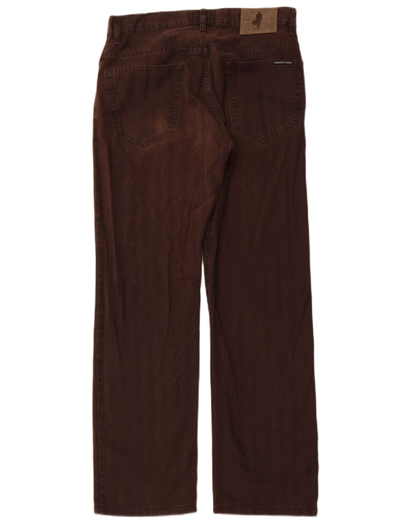 Marlboro Classics Mens Straight Casual Trousers W32 L31  Brown