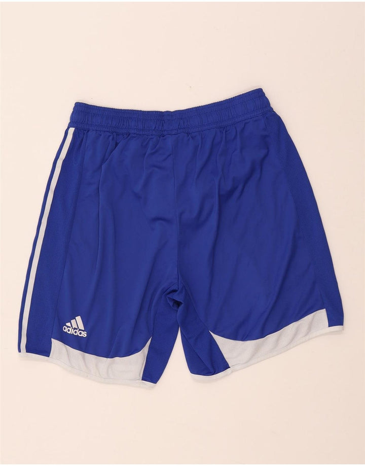 Męskie spodenki sportowe ADIDAS Climacool, duży niebieski poliester z blokami kolorów
