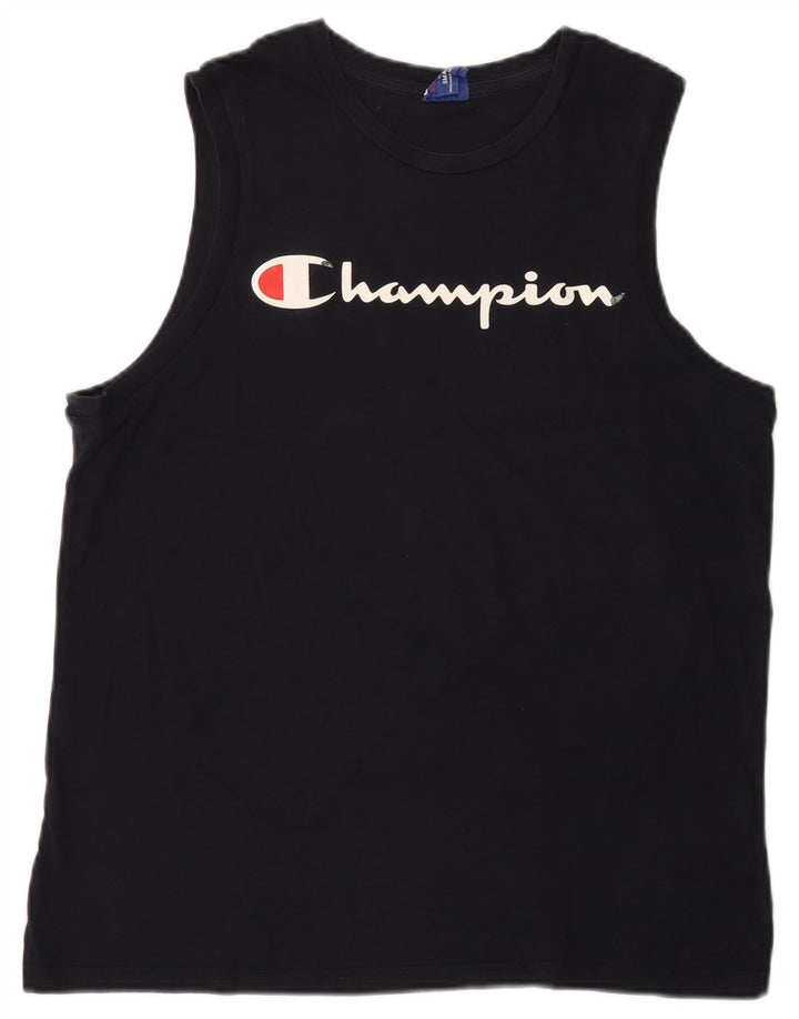 Męska kamizelka z grafiką Champion, mała, granatowa