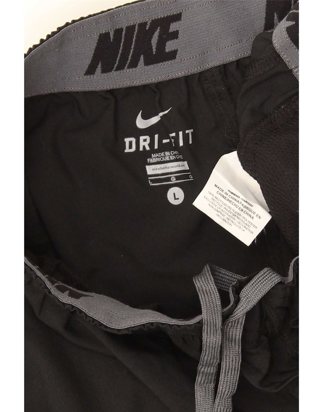 Męskie spodnie dresowe Nike Dri Fit, duże, czarne, poliestrowe