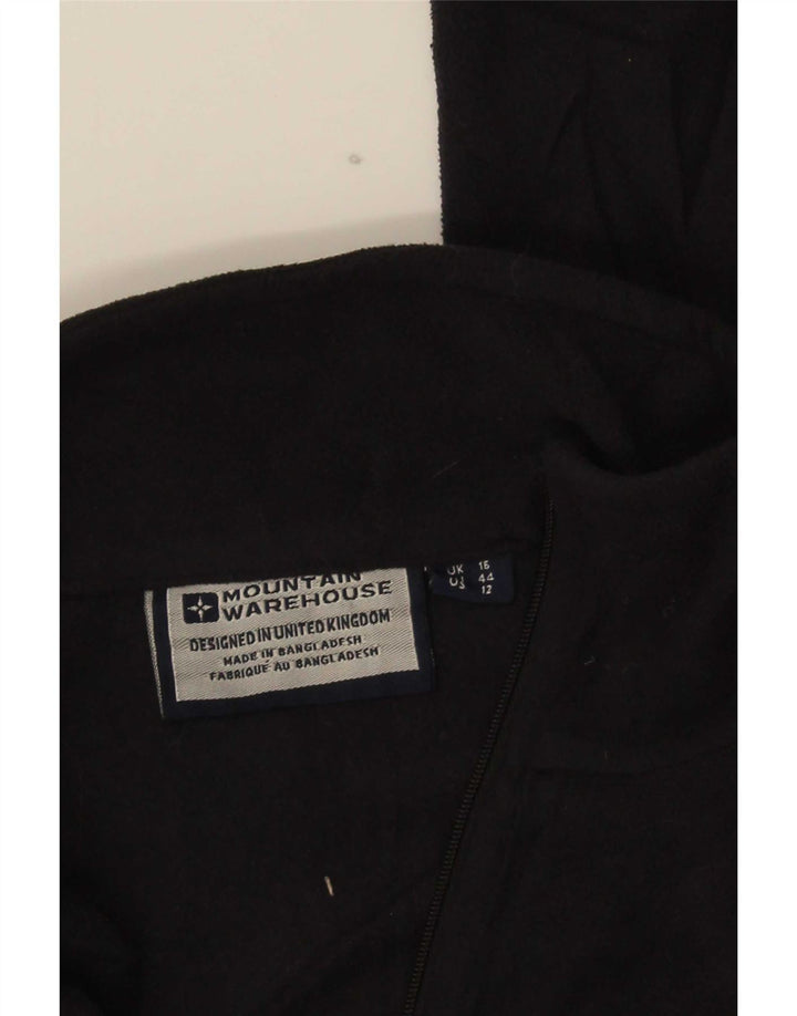 Damski sweter polarowy Warehouse z zamkiem błyskawicznym UK 16, duży, czarny poliester
