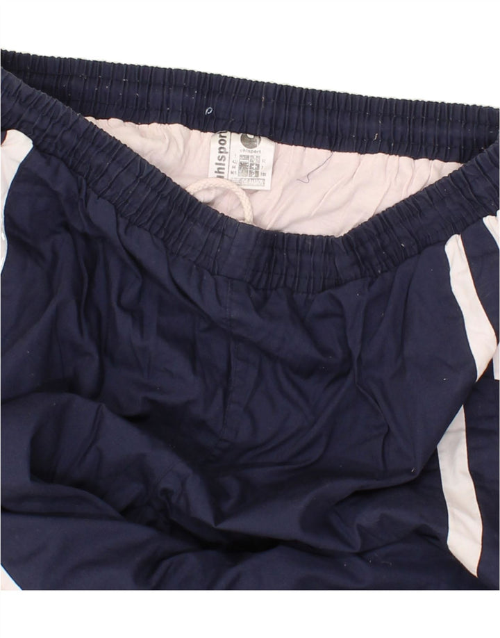 UHLSPORT Mens Tracksuit Trousers Joggers Medium  Navy Blue Colourblock Vintage Uhlsport and Second-Hand Uhlsport from Messina Hembry 