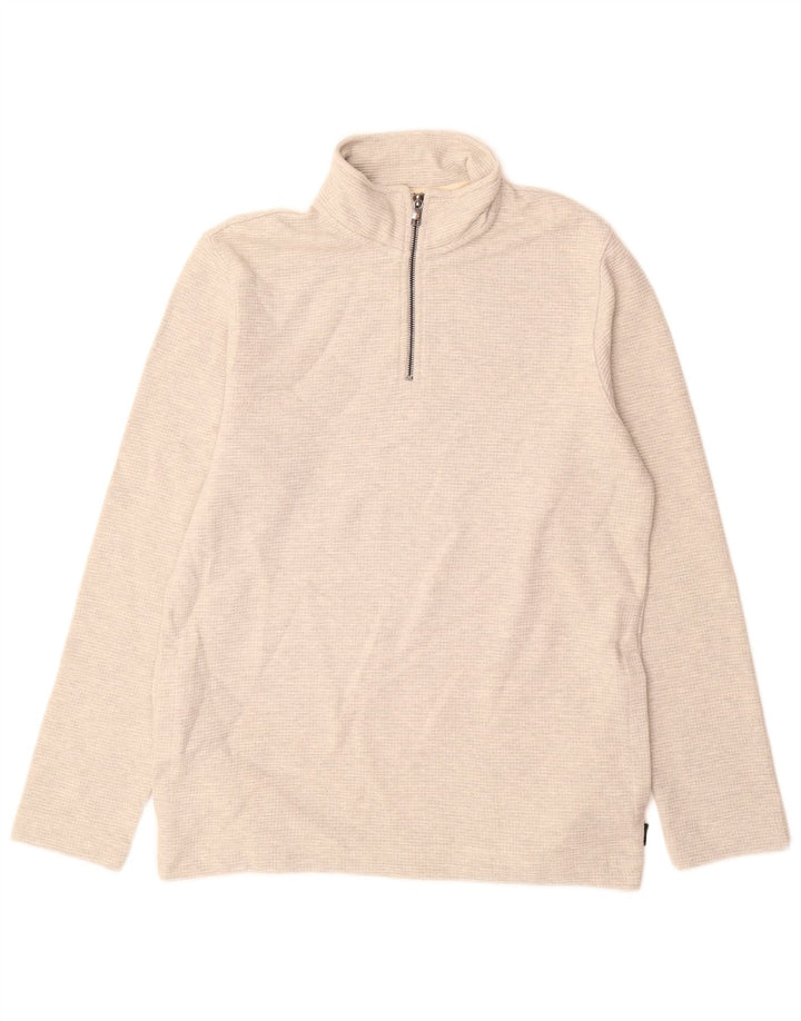 Męski sweter Ted Baker z zamkiem błyskawicznym, rozmiar 2, mały, szary, bawełniany