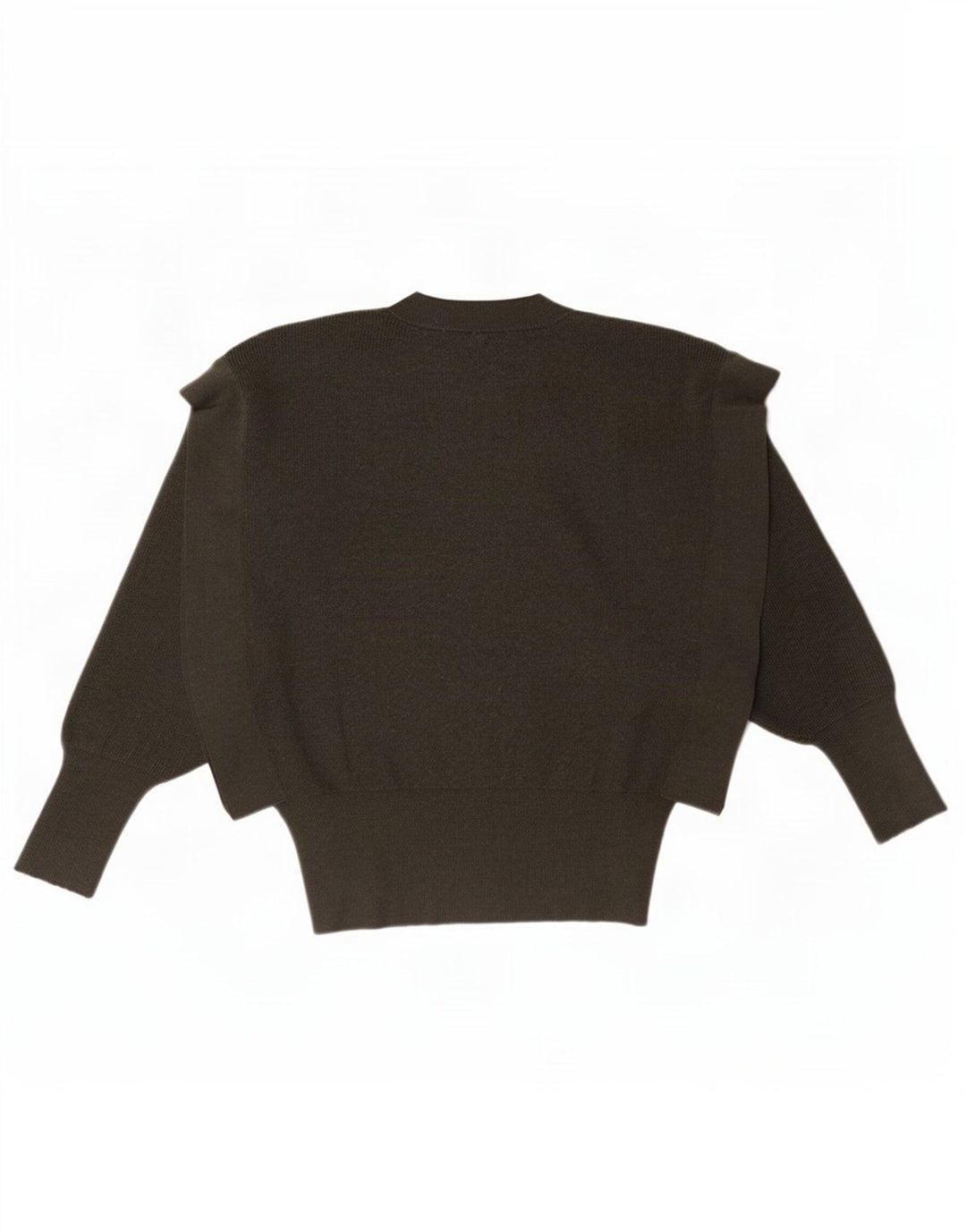 Damski sweter Zara z okrągłym dekoltem i okrągłym dekoltem, UK 10, mała wełna khaki