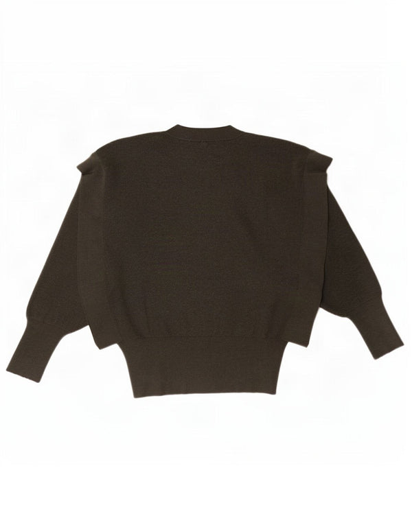 Damski sweter Zara z okrągłym dekoltem i okrągłym dekoltem, UK 10, mała wełna khaki
