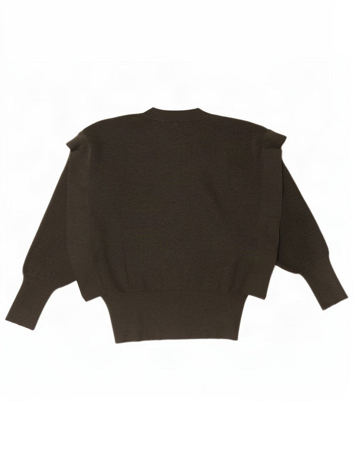 Damski sweter Zara z okrągłym dekoltem i okrągłym dekoltem, UK 10, mała wełna khaki