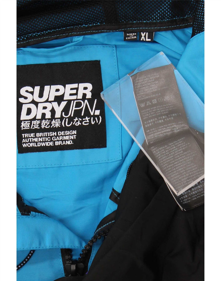 Męska kurtka przeciwdeszczowa Superdry UK 42 XL, wielobarwna, z blokami kolorów