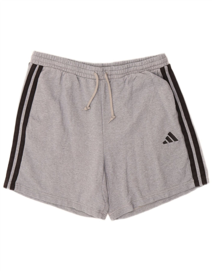 Męskie spodenki sportowe ADIDAS XL, szare, bawełniane