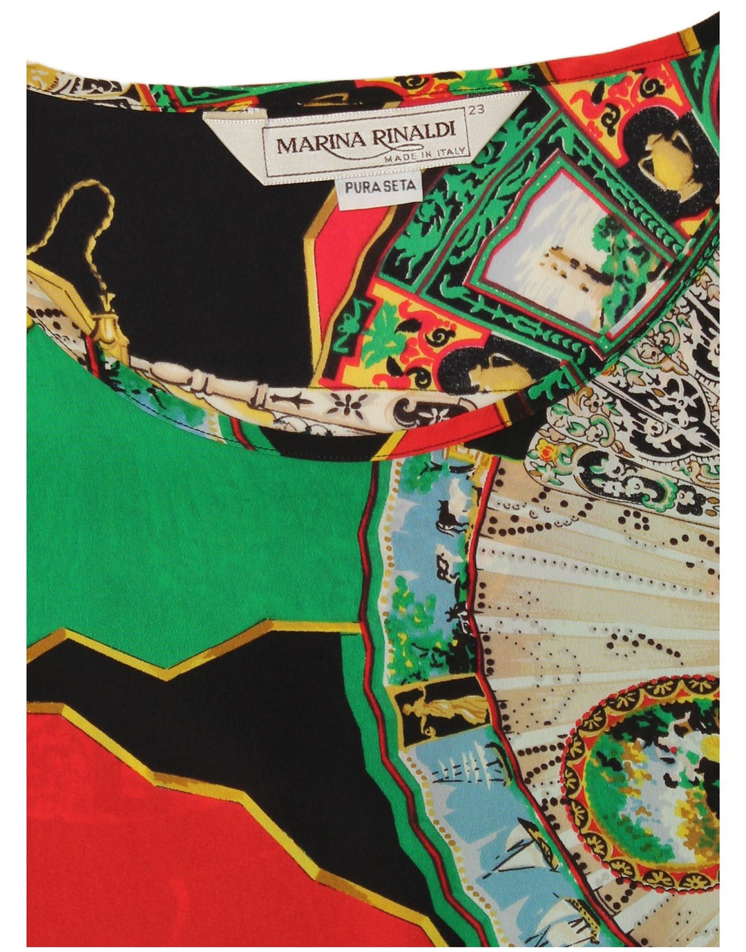 MARINA RINALDI Damska bluzka oversize rozmiar 23, średnia, wielokolorowa