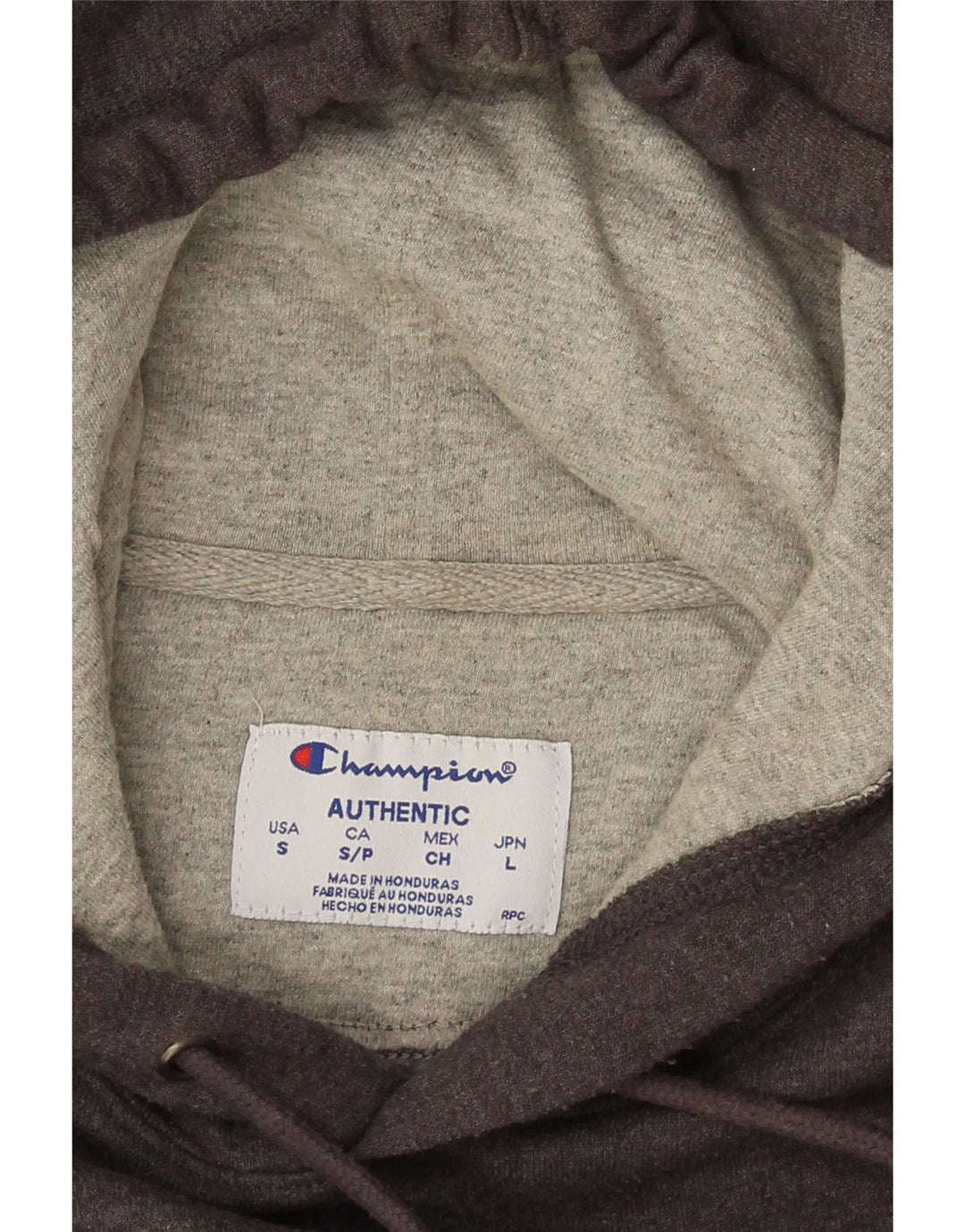 Męski sweter z kapturem Champion, mały, szary, bawełniany