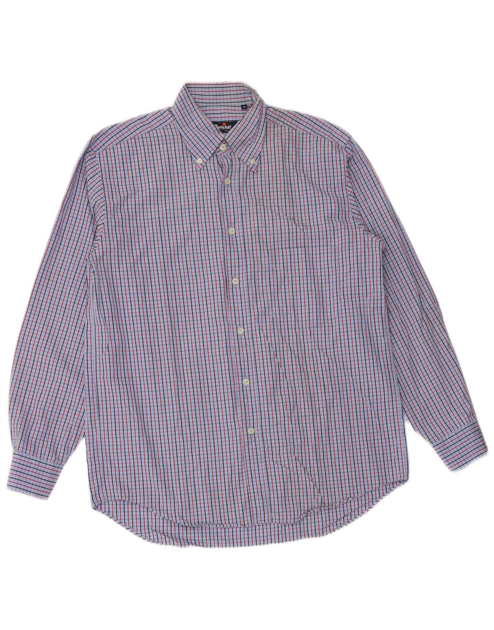 Koszula męska ELLESSE, bawełniana w niebieską kratkę