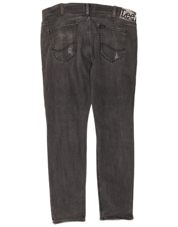 Męskie jeansy Lee Luke Distressed W36 L32, szare, bawełniane