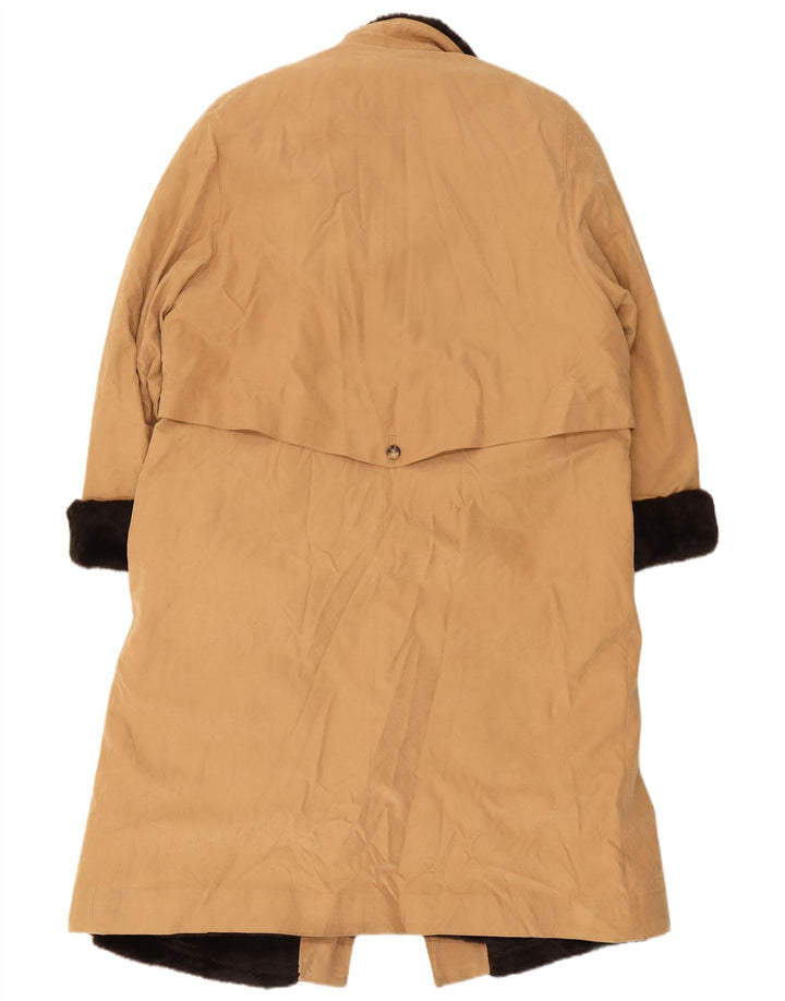 Vintage damski trencz Sherpa UK 12 średni beżowy poliester