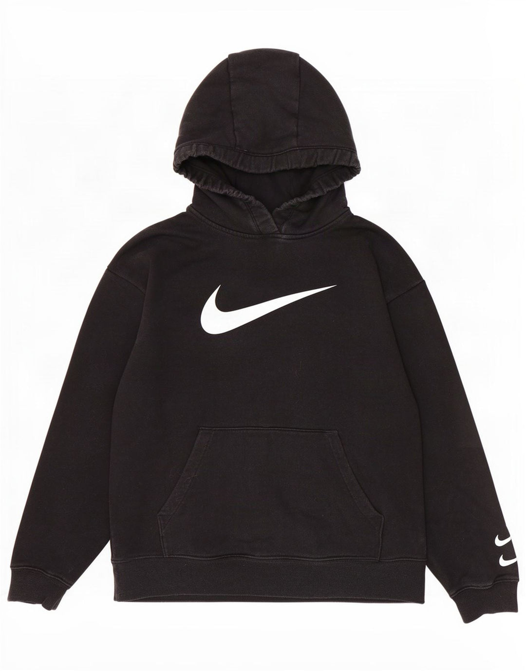 Męski sweter z kapturem Nike z grafiką, mały, czarny, bawełniany