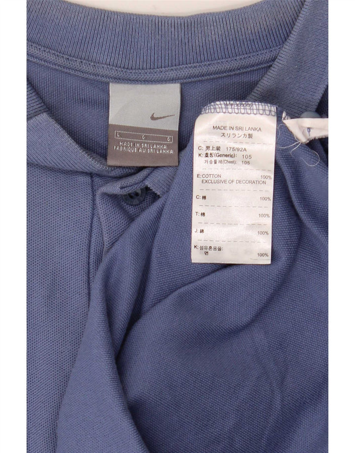 Męska koszulka polo Nike, duża, niebieska, bawełniana