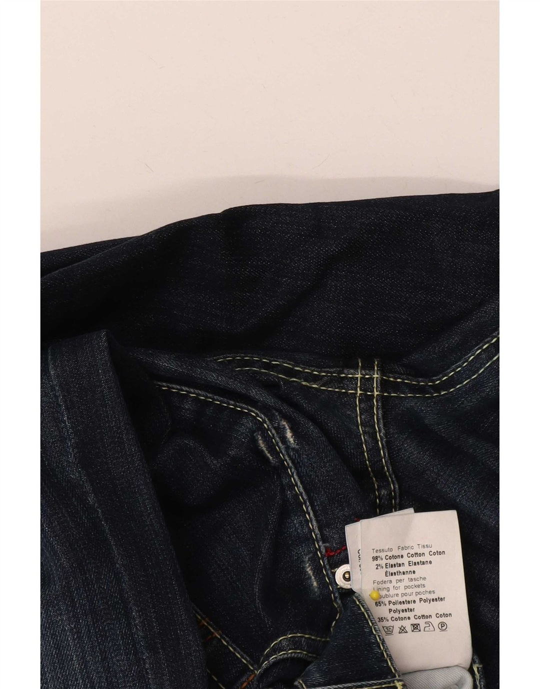 Dondup Męskie jeansy slim W31 L30 Granatowa bawełna