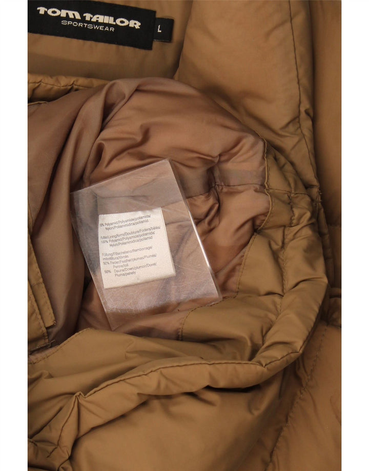 Męska wyściełana kamizelka Tom Tailor UK 40 Large Beżowy poliamid