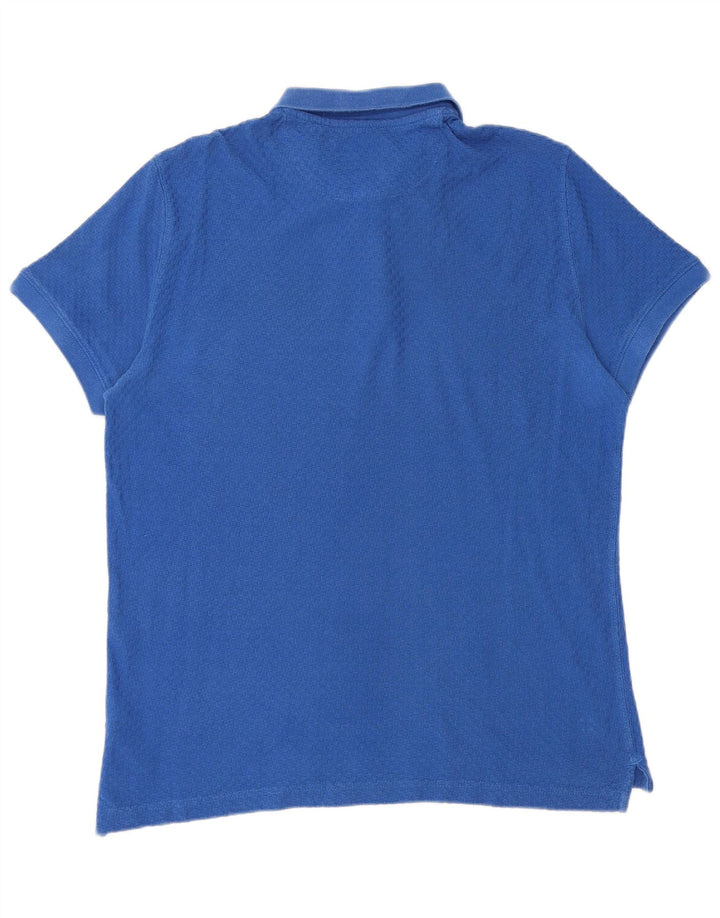 Męska koszulka polo Massimo Dutti, duża, niebieska, bawełniana