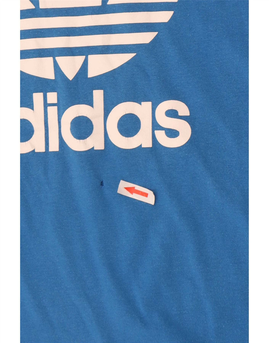 Męska koszulka z grafiką Adidas, mała, niebieska, bawełniana