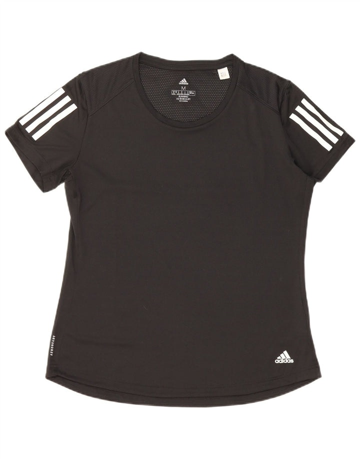 Damska koszulka ADIDAS Aeroready Top UK 12/14 Średni czarny poliester