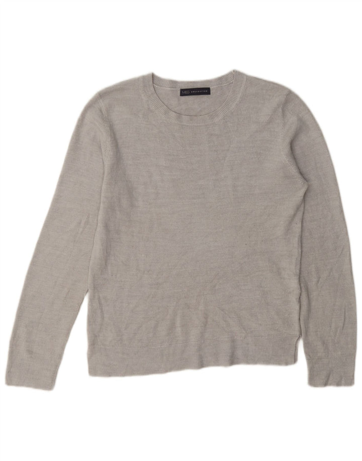 Sweter damski Marks & Spencer z okrągłym dekoltem, UK 12, średni szary