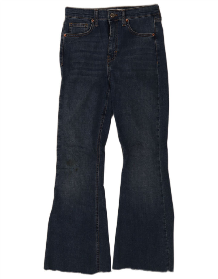 Damskie jeansy Topshop Jamie Flared W28 L30 Granatowe