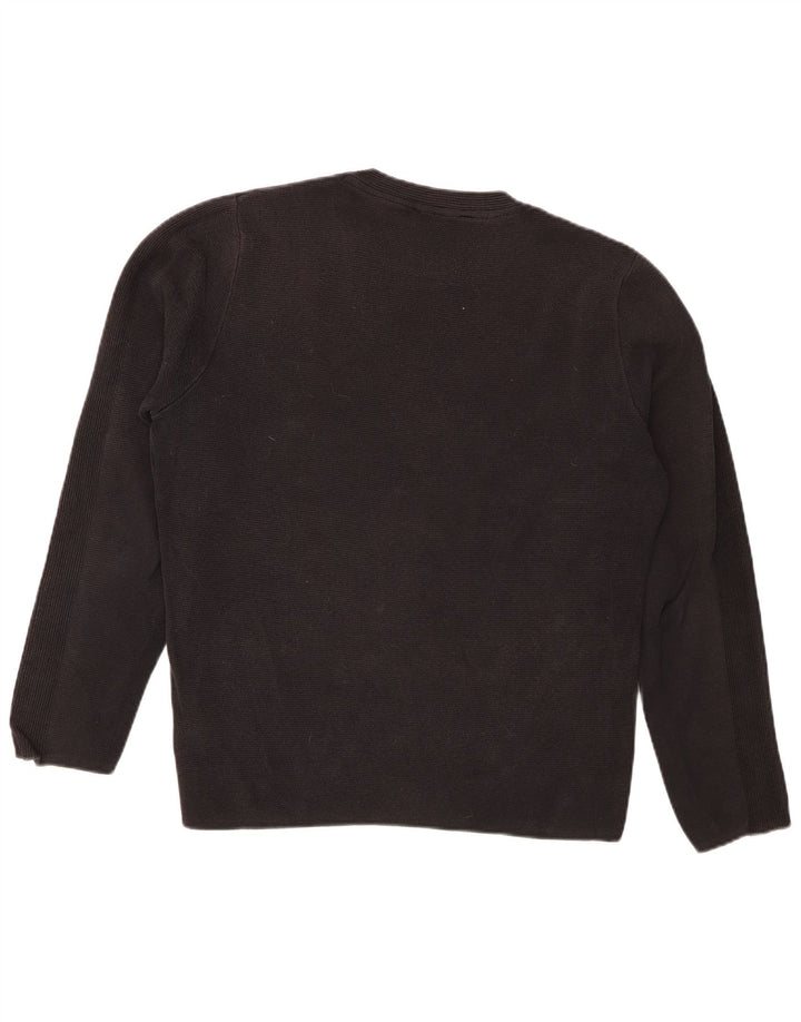 Męski sweter z okrągłym dekoltem Jack & Jones, średniej wielkości, czarny, bawełniany
