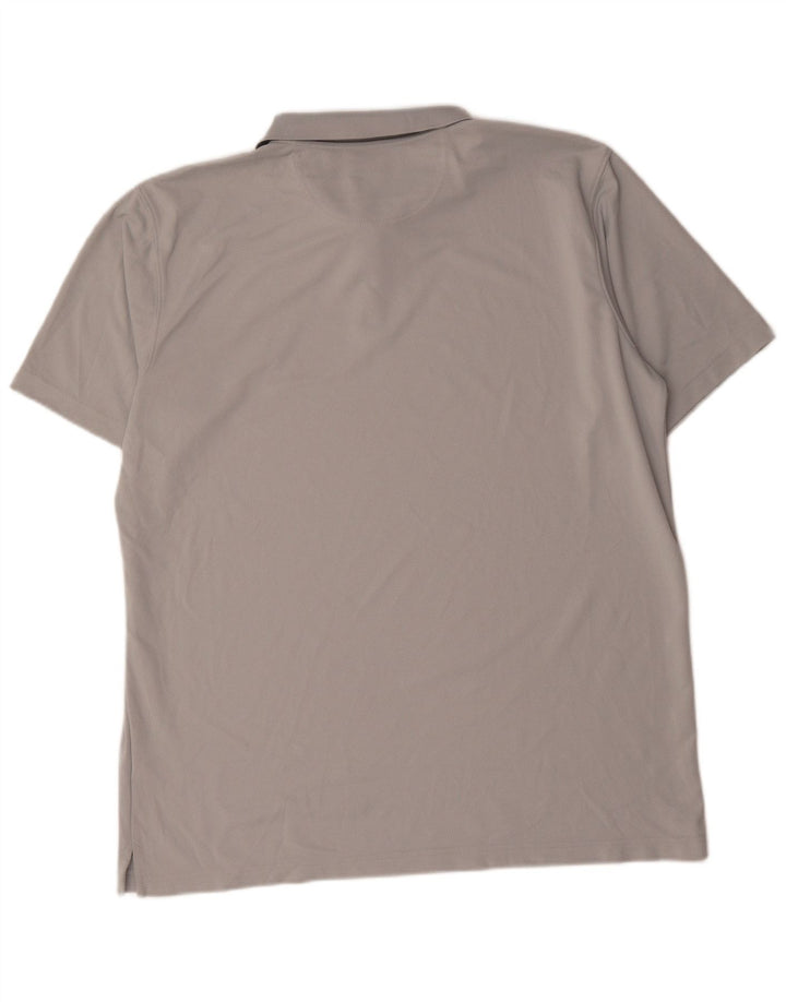 COLUMBIA Mens Big & Tall Polo Shirt XL Grey Polyester