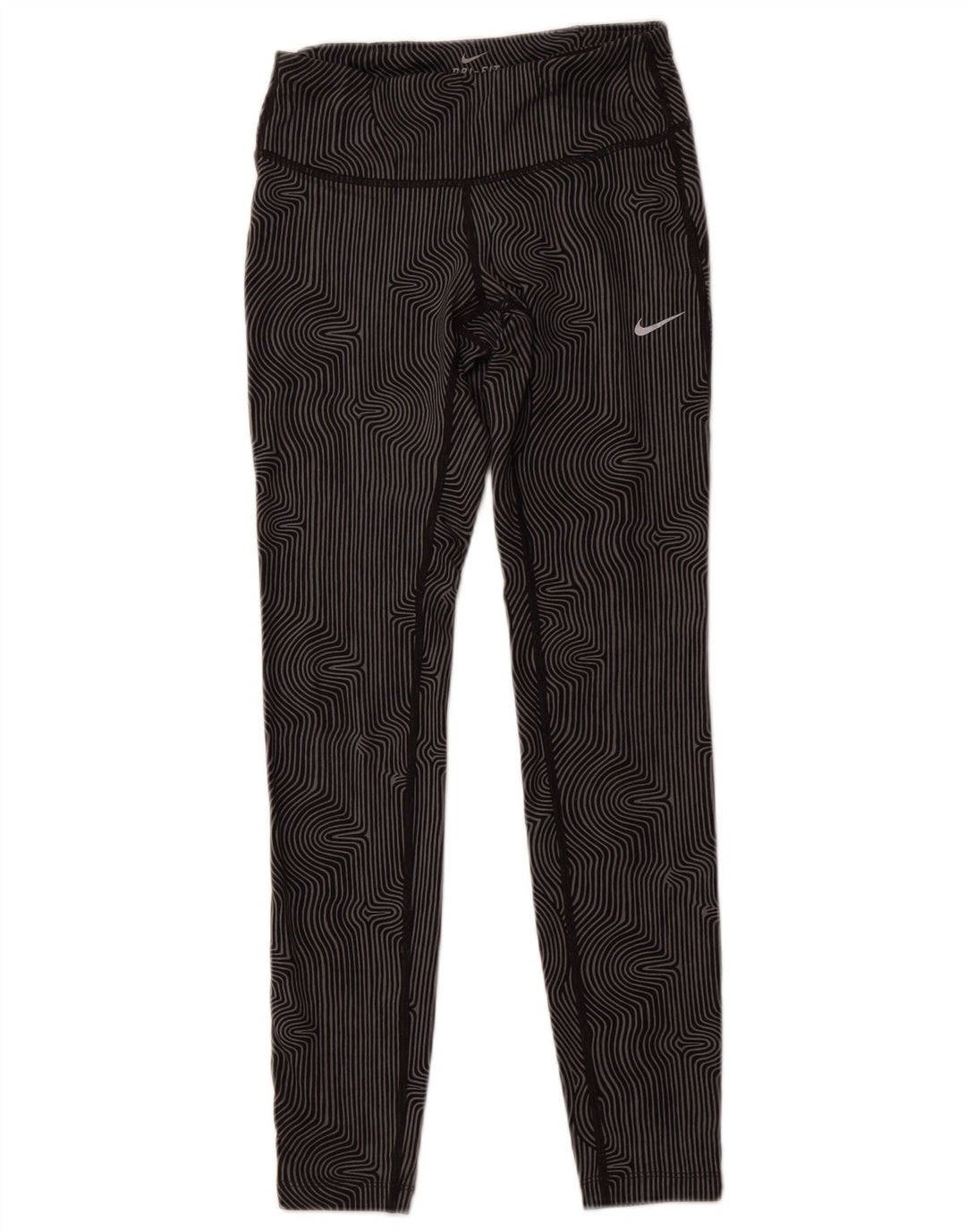 Damskie legginsy NIKE Dri Fit UK 6 XS w szare prążki