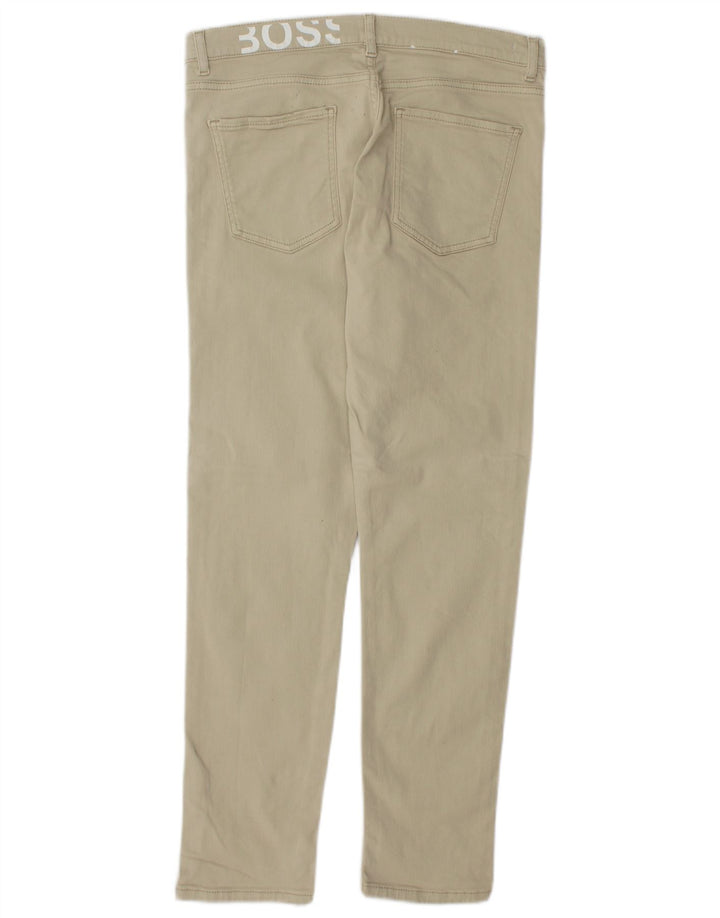 HUGO BOSS Damskie jeansy slim z wysokim stanem W29 L28 Zielona bawełna