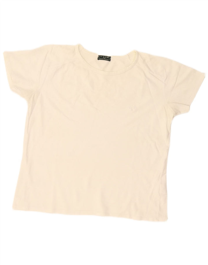 T-shirt damski Fred Perry Top UK 20 2XL Biała bawełna