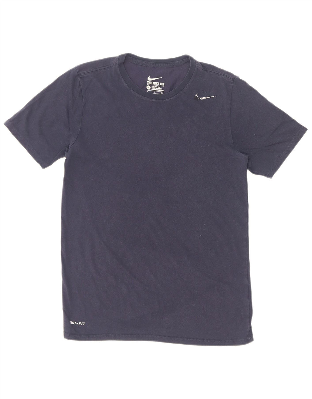 Męski T-shirt Nike o sportowym kroju, mały, granatowy, bawełniany