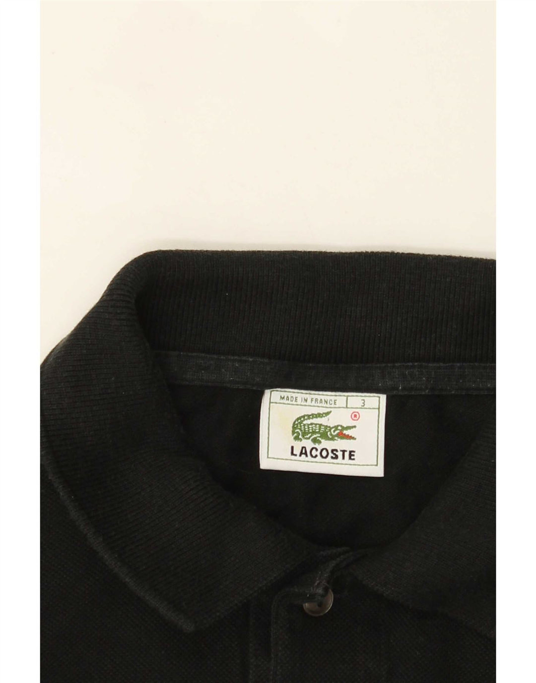 Męska koszulka polo Lacoste z długim rękawem, rozmiar 3, mała czarna