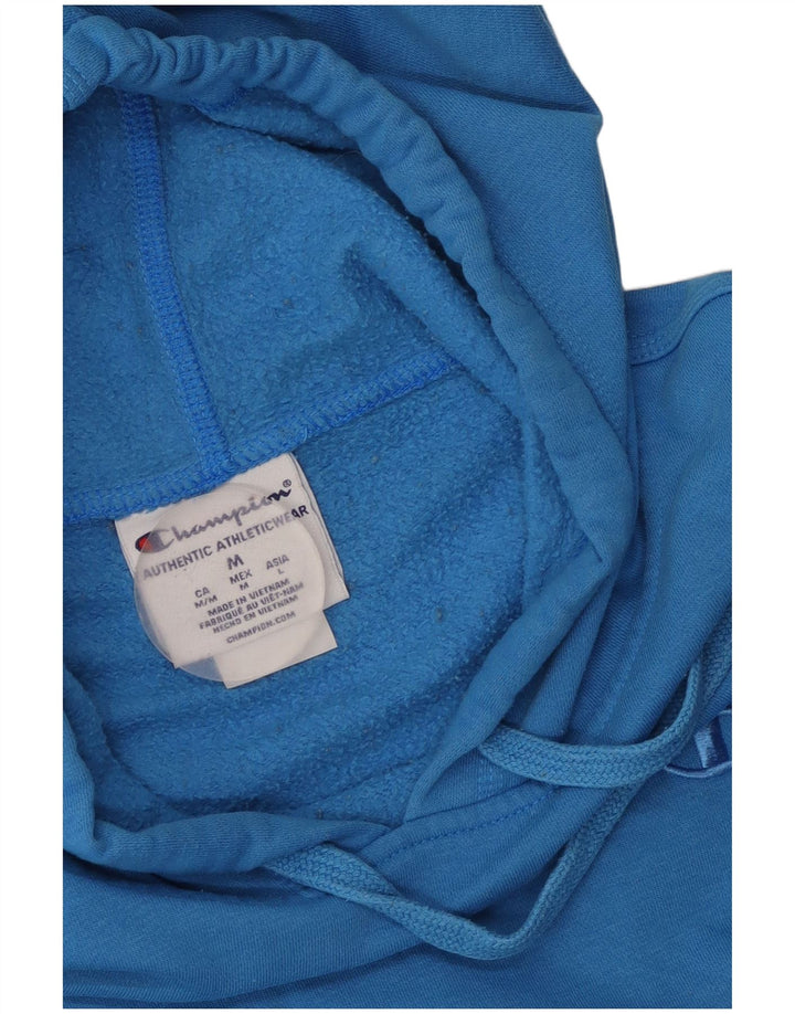 Męski sweter z kapturem CHAMPION Średni niebieski, bawełniany w bloki kolorów