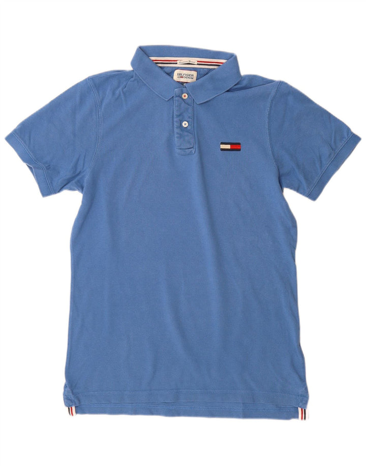 Męska koszulka polo Tommy Hilfiger, duża, niebieska, bawełniana