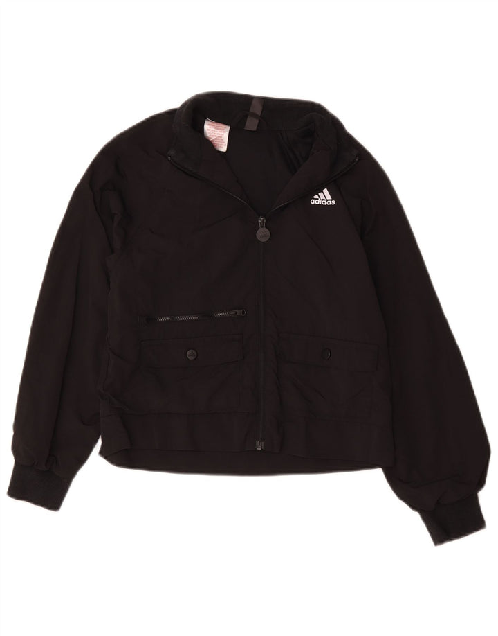 Kurtka dresowa Adidas dziewczęca 9-10 lat, czarna, poliamidowa