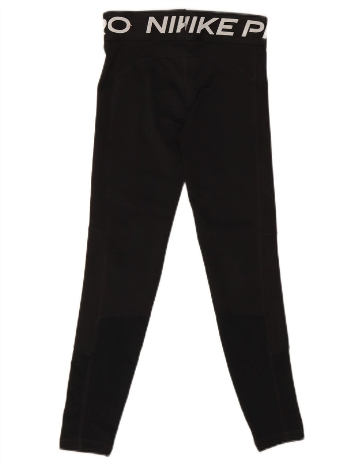Dziewczęce legginsy Nike Dri Fit z grafiką 9-10 lat, małe, czarne, poliestrowe