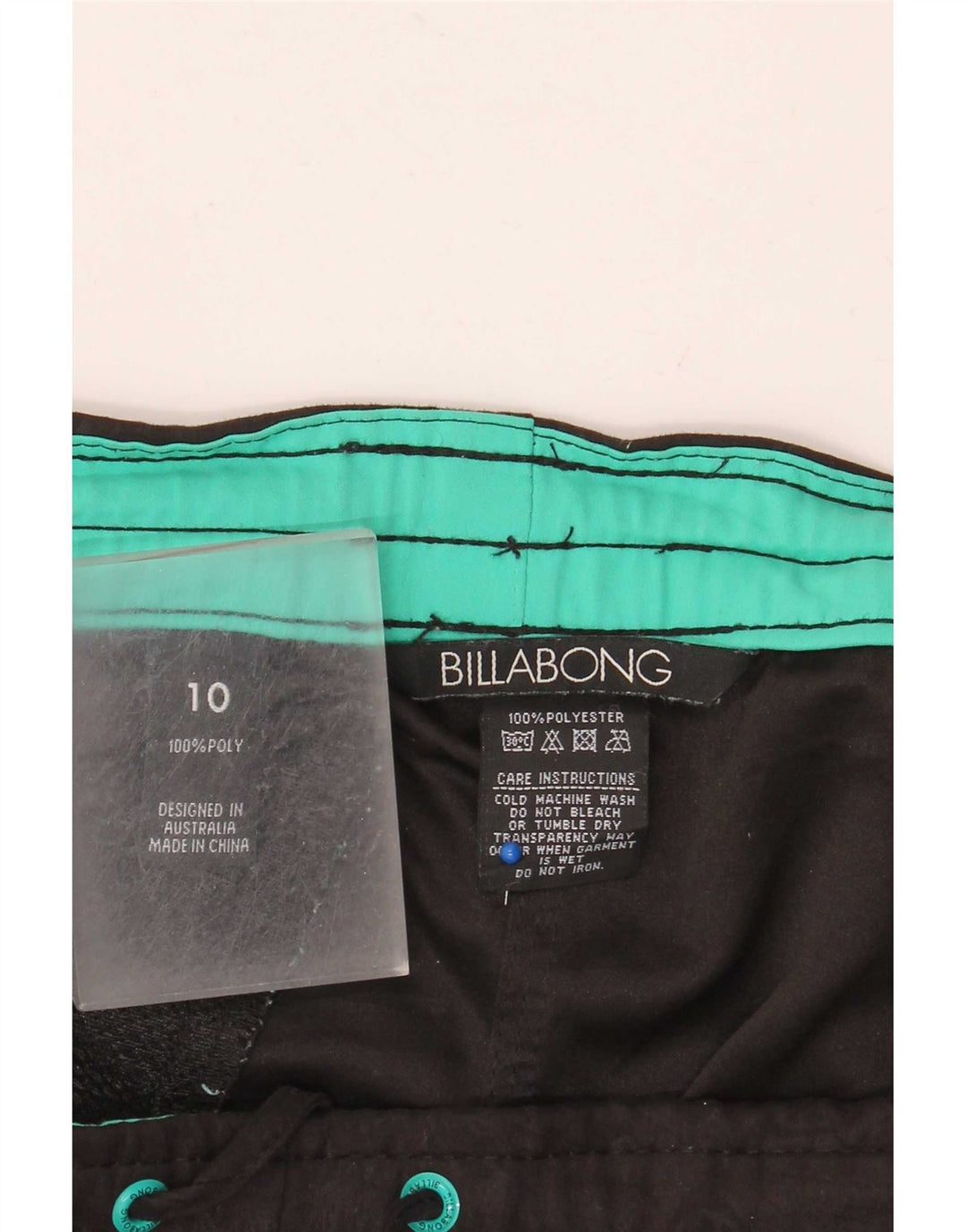Damskie spodenki kąpielowe Billabong US 10, duże, czarne, poliestrowe