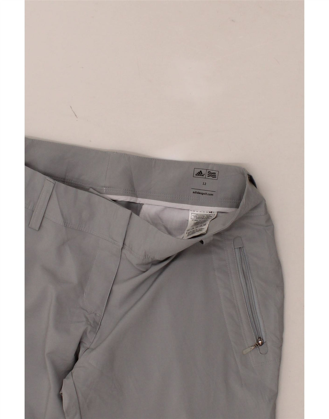 ADIDAS Womens Slim Chino Trousers US 12 Large W32 L31 Grey Polyester Vintage Adidas and Second-Hand Adidas from Messina Hembry 