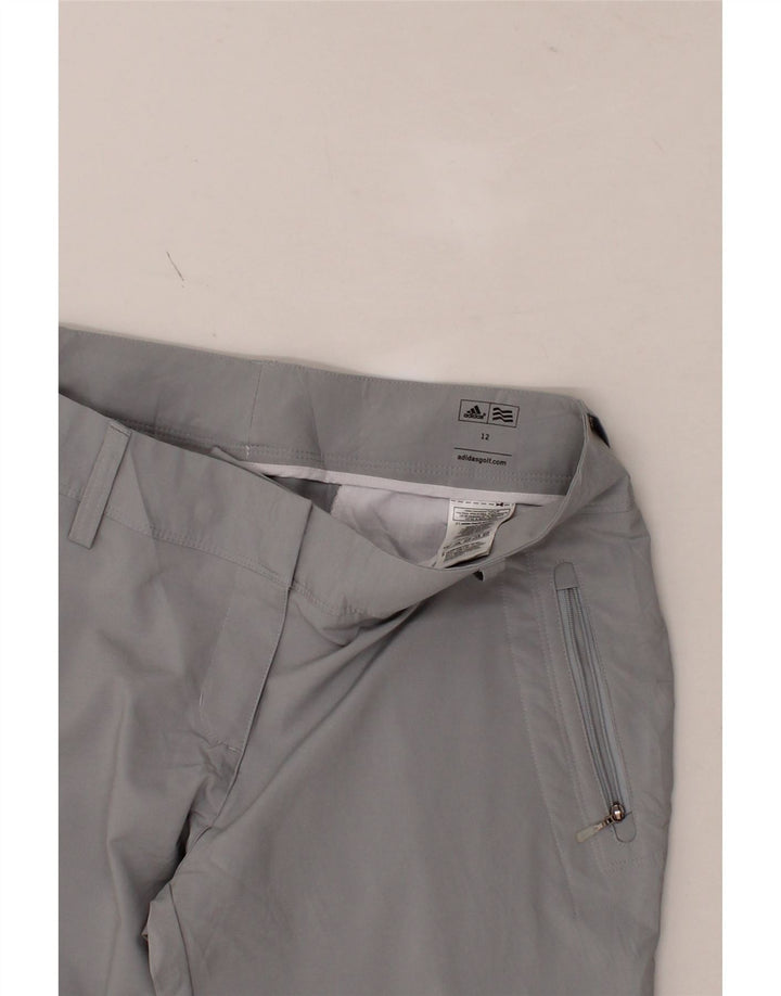 ADIDAS Womens Slim Chino Trousers US 12 Large W32 L31 Grey Polyester Vintage Adidas and Second-Hand Adidas from Messina Hembry 