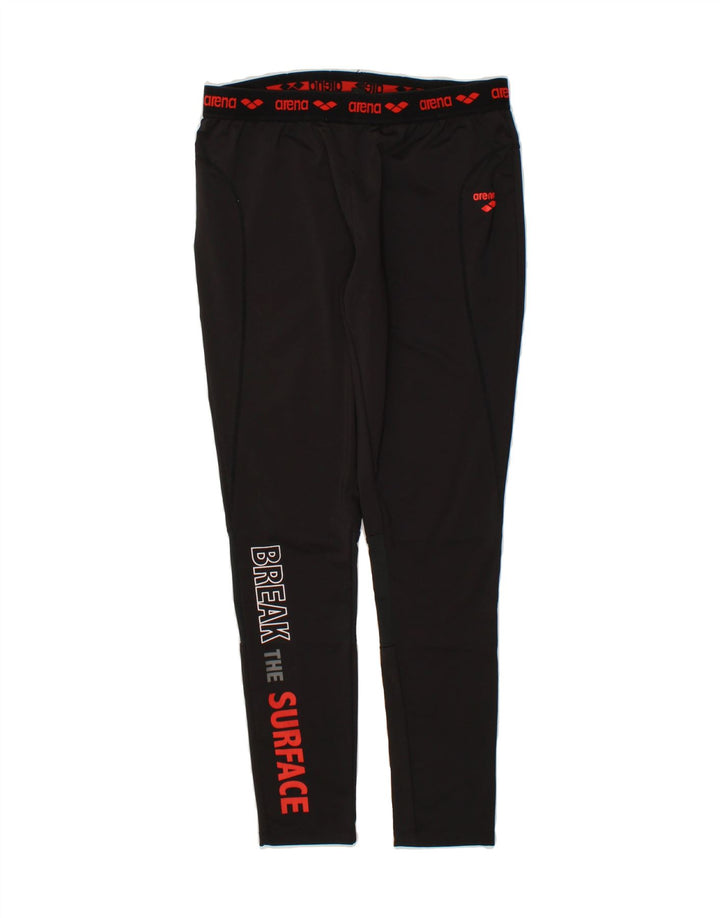 ARENA Womens Graphic Leggings UK 18 XL  Black Vintage Arena and Second-Hand Arena from Messina Hembry 
