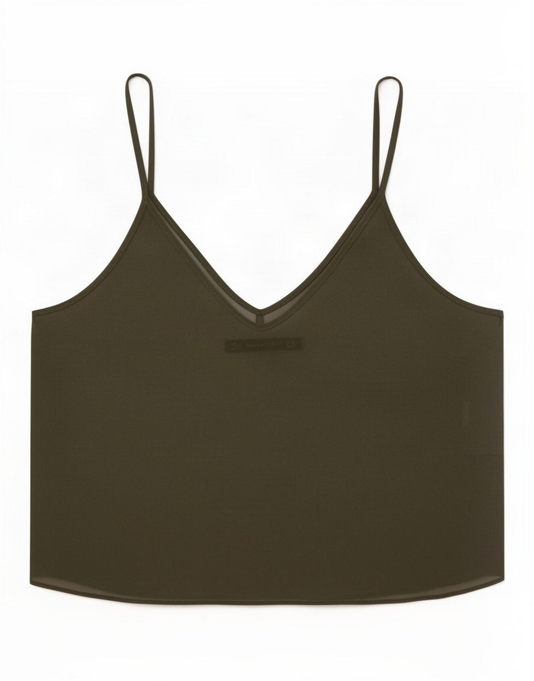 Damski, prześwitujący top Zara UK 12, średni khaki