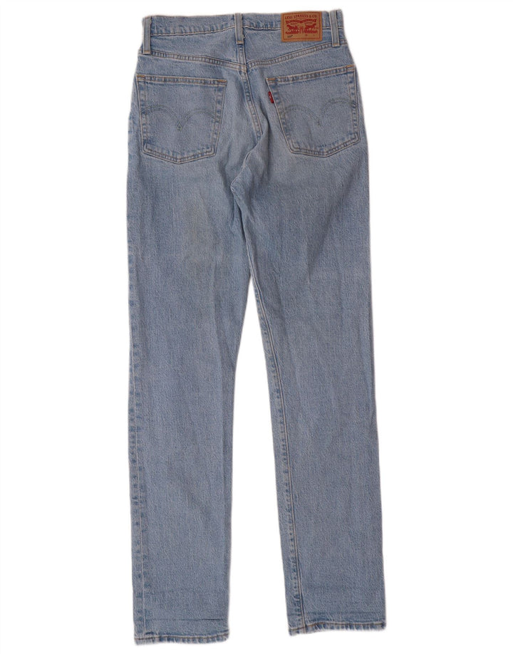 Damskie jeansy LEVI'S 501 Straight W27 L32 Niebieskie bawełniane
