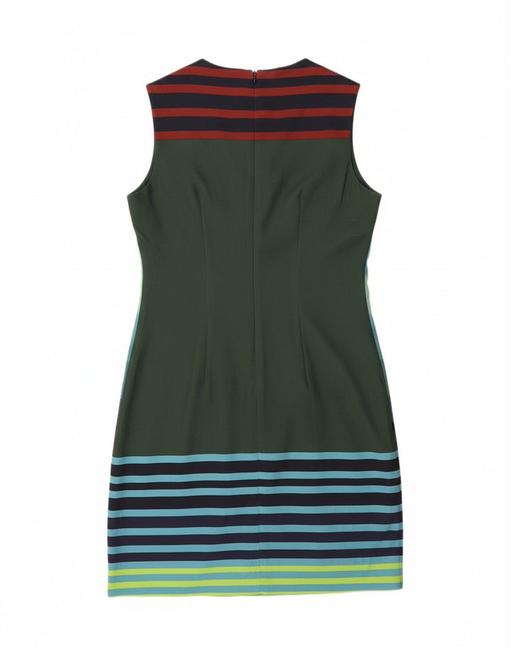 DESIGUAL Womens Graphic Sheath Dress EU 38 Medium Multicoloured Striped Vintage Desigual and Second-Hand Desigual from Messina Hembry 