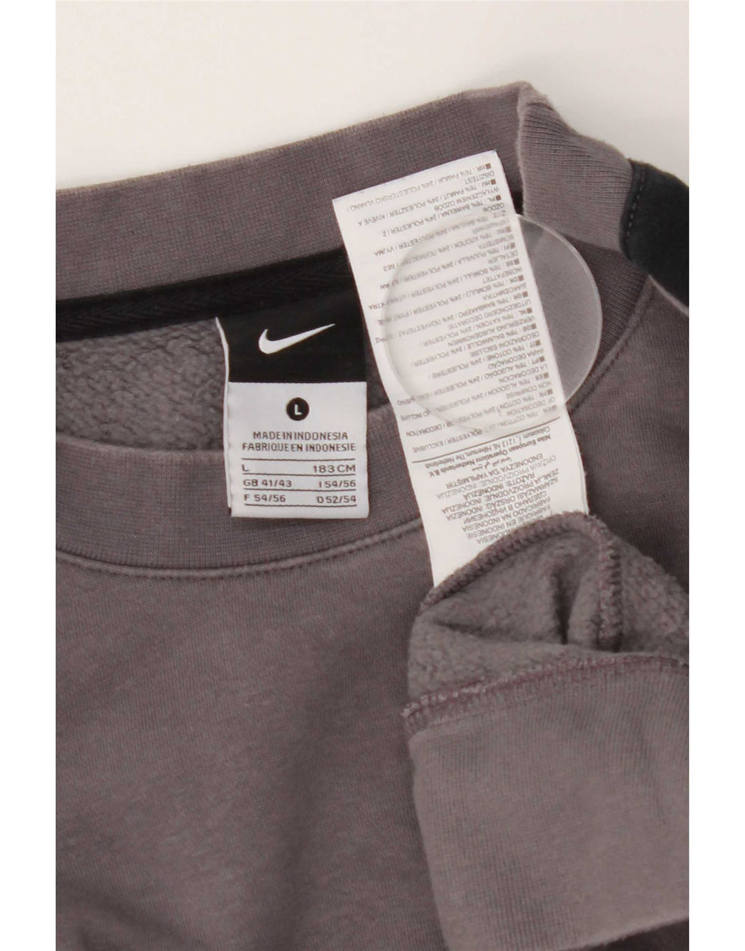 Męska bluza dresowa Nike, duża, szara, bawełniana z blokami kolorów