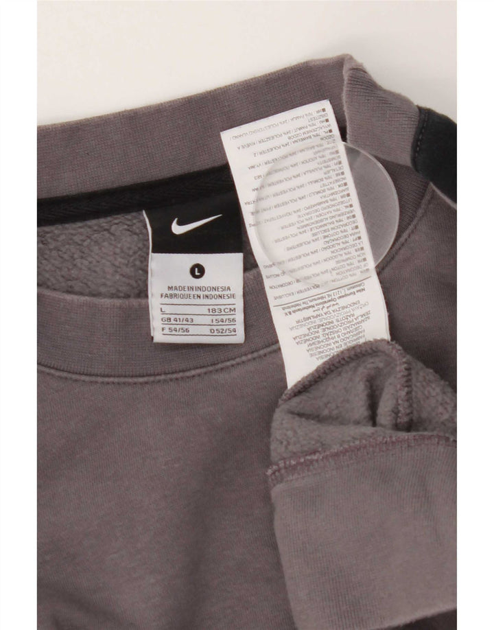 Męska bluza dresowa Nike, duża, szara, bawełniana z blokami kolorów